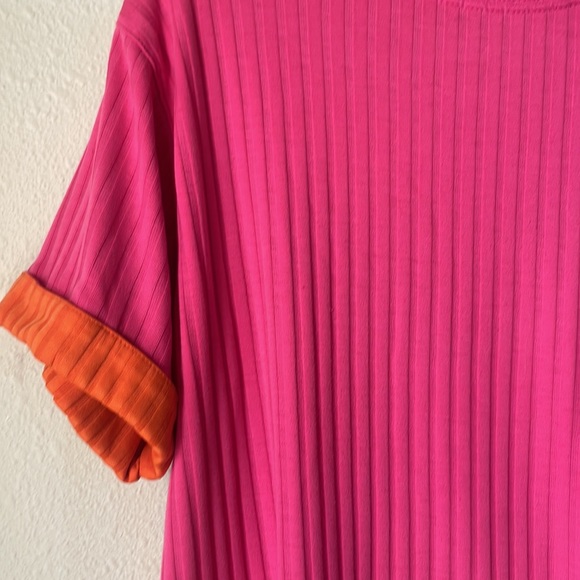 Vintage Huntington Ridge two toned short sleeve ribbed style tee - Picture 2 of 5